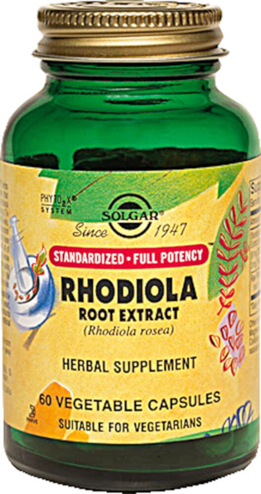 Rhodiola Root Extract -- 60 Vegetable Capsules (Растительные капсулы) Solgar