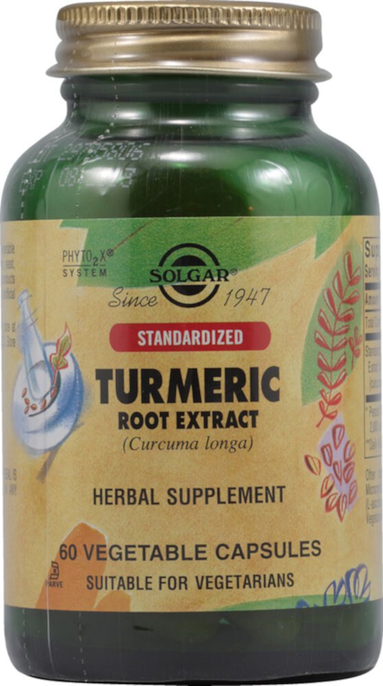 Standardized Turmeric Root Extract -- 60 Vegetable Capsules (Растительные капсулы) Solgar