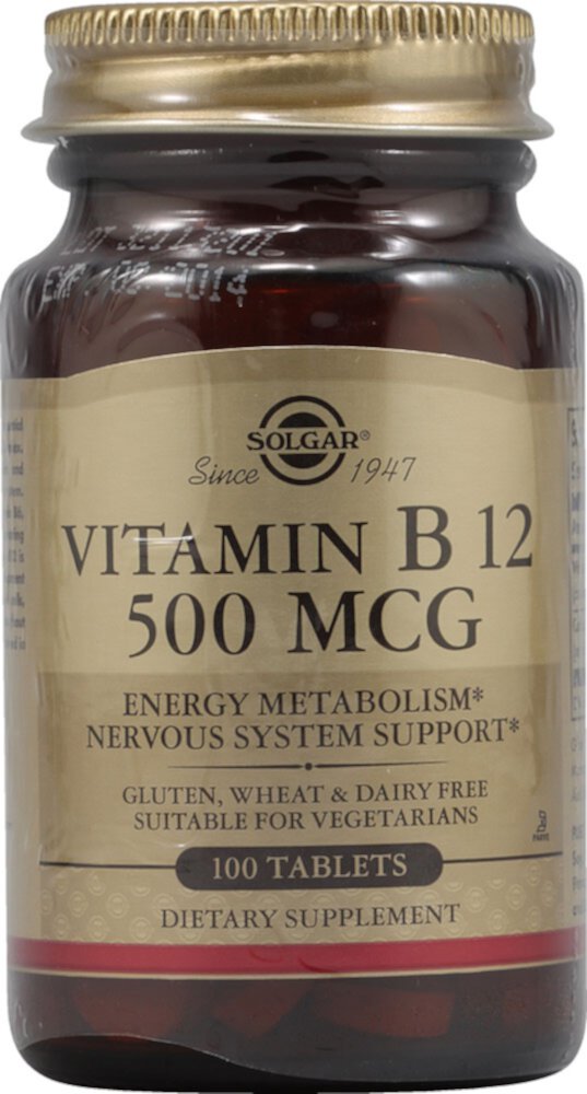 Vitamin B12 -- 500 mcg - 100 Tablets (Таблетки) Solgar