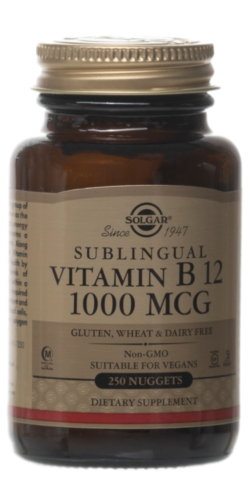 Витамин B12, сублингвальный - 1000 мкг - 250 таблеток - Solgar Solgar