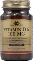 Vitamin B6 -- 100 mg - 100 Tablets (Таблетки) Solgar