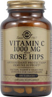 Vitamin C with Rose Hips -- 1000 mg - 100 Tablets (Таблетки) Solgar