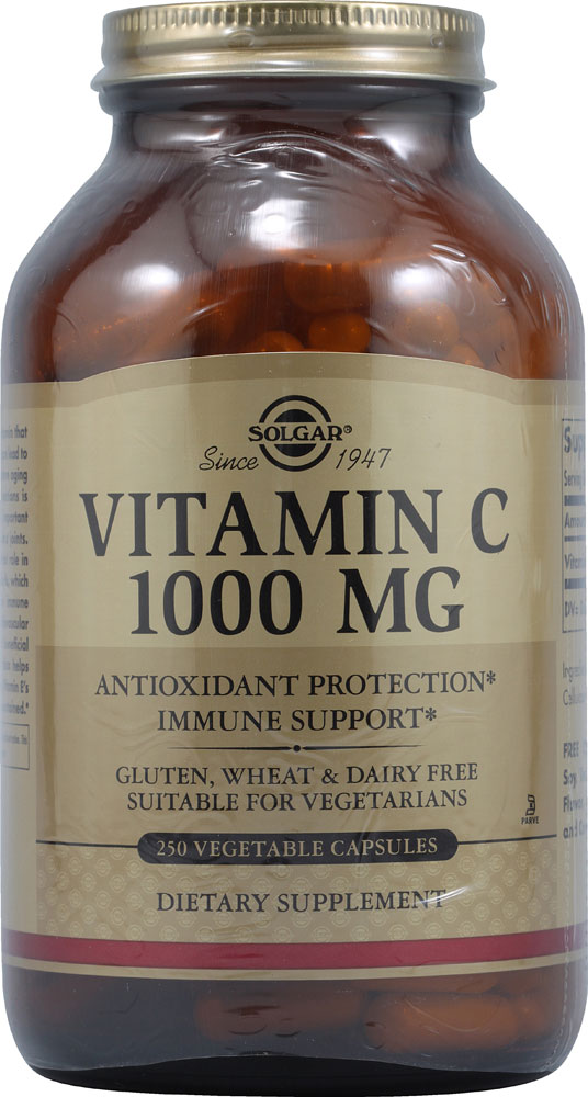 Solgar Витамин C -- 1000 мг -- 250 растительных капсул Solgar