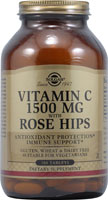 Vitamin C with Rose Hips -- 1500 mg - 180 Tablets (Таблетки) Solgar