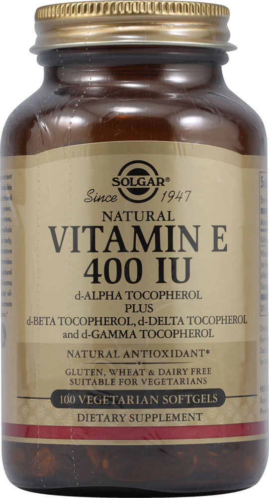 Vitamin E -- 400 IU - 100 Vegetarian Softgels (Мягкие капсулы) Solgar