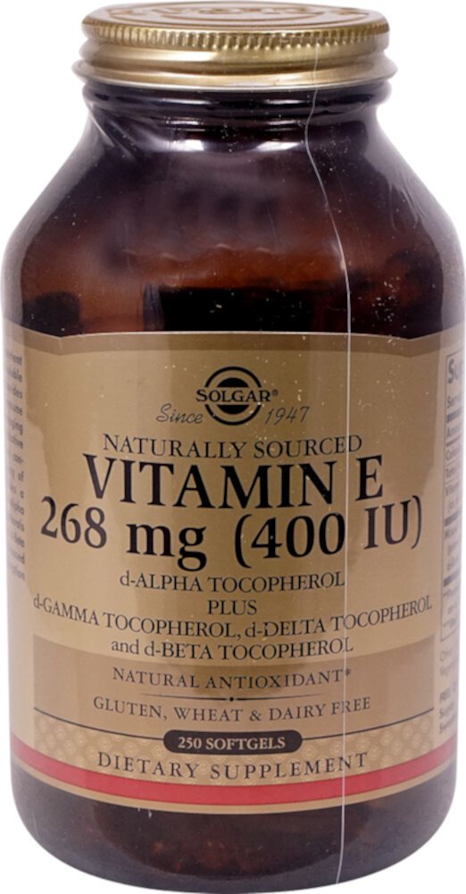 Vitamin E Complex -- 400 IU - 250 Softgels (Мягкие капсулы) Solgar