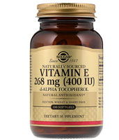 Витамин E Чистый D-Альфа Токоферол - 268 мг (400 МЕ) - 100 капсул - Solgar Solgar