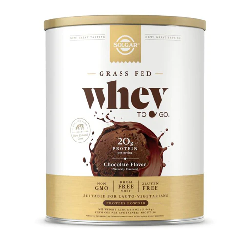 Сывороточный протеиновый порошок Whey To Go со вкусом ванили — 1045 г, 20 г белка на порцию Solgar