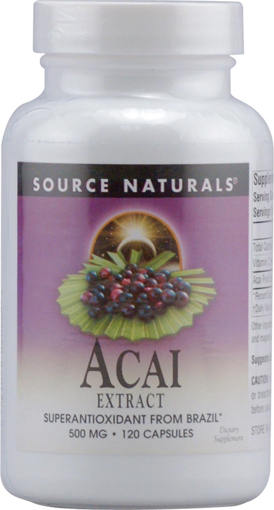 ACAI Extract -- 500 mg - 120 Capsules (Капсулы) Source Naturals