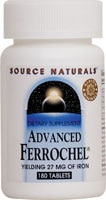 Advanced Ferrochel® Iron -- 180 Tablets (Таблетки) Source Naturals