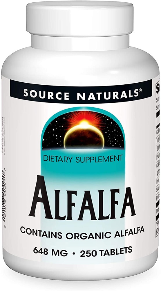 Alfalfa 10 Grain -- 648 mg - 250 Tablets (Таблетки) Source Naturals