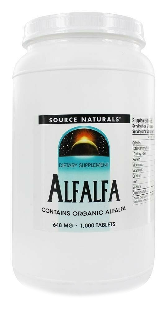 Alfalfa 10 Grain -- 648 mg - 1000 Tablets (Таблетки) Source Naturals