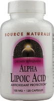 Source Naturals Альфа-липоевая кислота — 100 мг — 120 капсул Source Naturals
