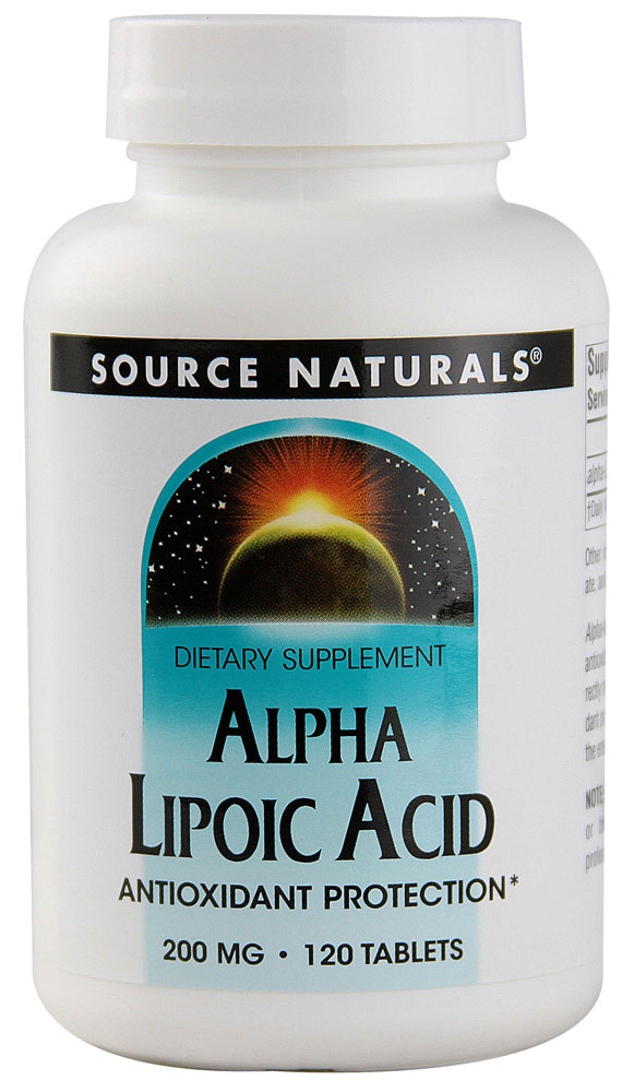 Source Naturals Альфа-липоевая кислота — 200 мг — 120 таблеток Source Naturals