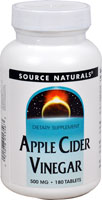 Apple Cider Vinegar -- 500 mg - 180 Tablets (Таблетки) Source Naturals