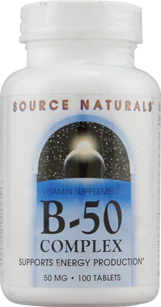 B-50 Complex -- 50 mg - 100 Tablets (Таблетки) Source Naturals