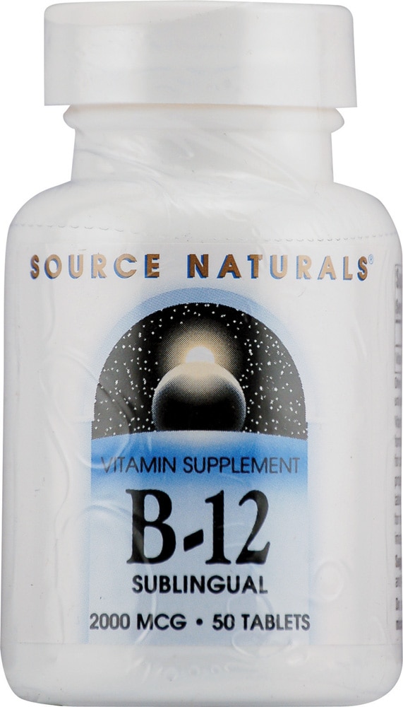 B-12 Sublingual -- 2000 mcg - 50 Tablets (Таблетки) Source Naturals