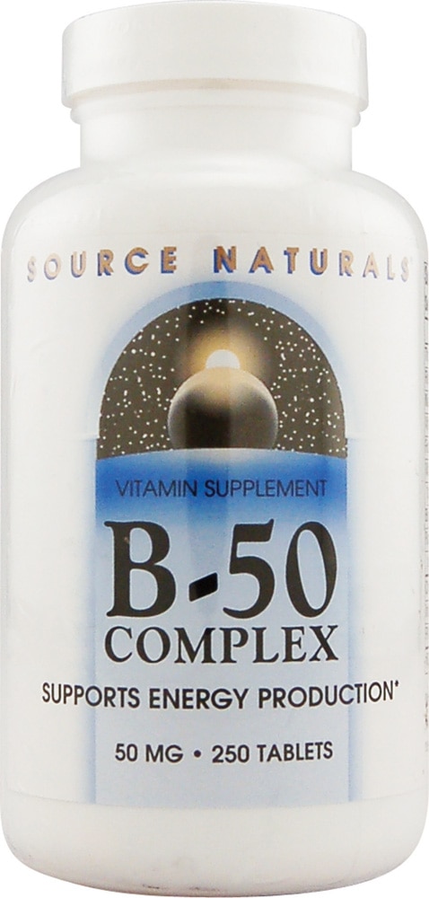 B-50 Complex -- 50 mg - 250 Tablets (Таблетки) Source Naturals