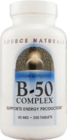 Комплекс Source Naturals B-50 — 50 мг — 250 таблеток Source Naturals