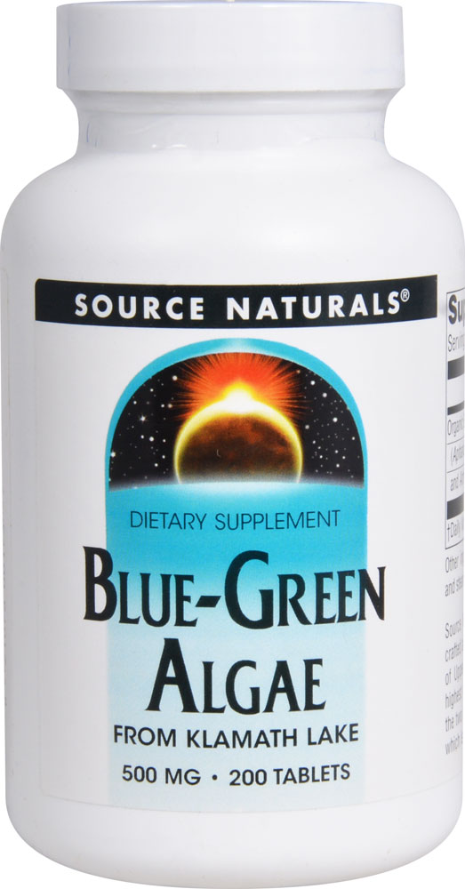 Сине-зеленые водоросли Source Naturals — 500 мг — 200 таблеток Source Naturals