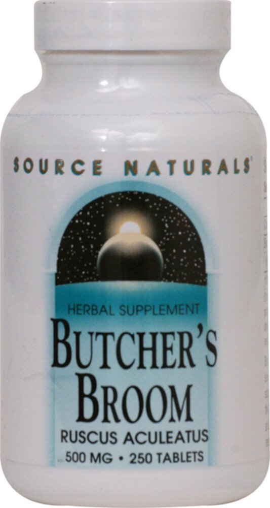 Butcher's Broom -- 500 mg - 250 Tablets (Таблетки) Source Naturals