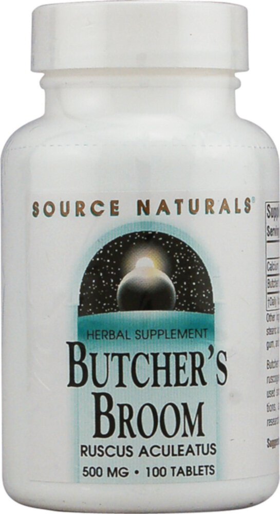 Butcher's Broom -- 500 mg - 100 Tablets (Таблетки) Source Naturals