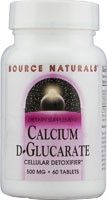 Calcium D-Glucarate - 500 мг - 60 таблеток - Source Naturals Source Naturals