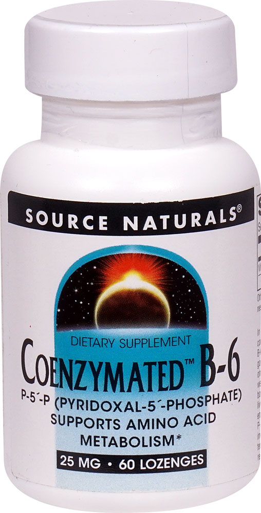 Коферментированный B-6 - 25 мг - 60 леденцов - Source Naturals Source Naturals