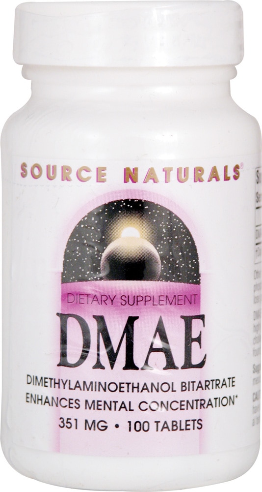 DMAE - 351мг - 100 таблеток - Source Naturals Source Naturals