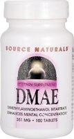 DMAE - 351мг - 100 таблеток - Source Naturals Source Naturals