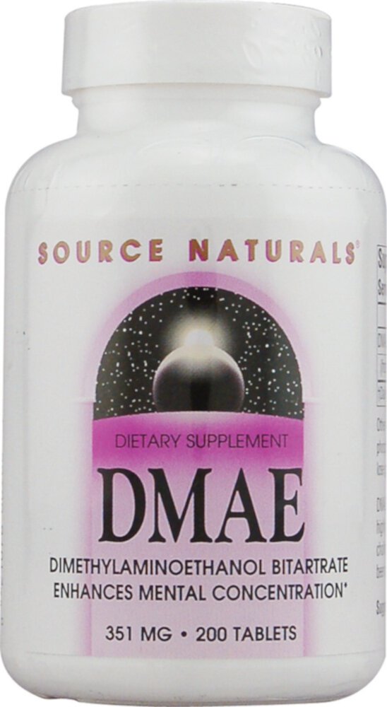 DMAE -- 351 mg - 200 Tablets (Таблетки) Source Naturals