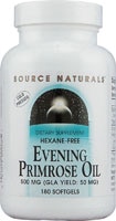 Evening Primrose Oil Hexane Free -- 500 mg - 180 Softgels (Мягкие капсулы) Source Naturals