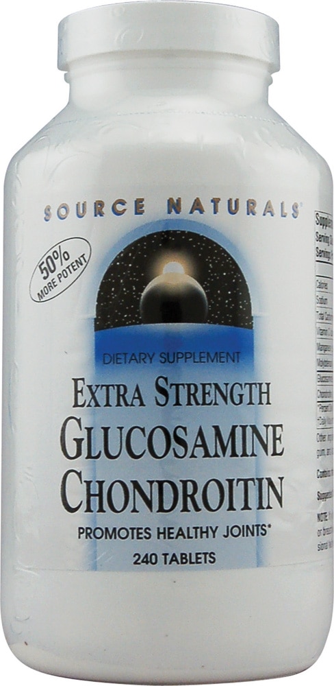 Глюкозамин Хондроитин, Дополнительная Сила - 240 таблеток - Source Naturals Source Naturals