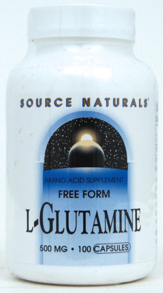 L-Глутамин - 500 мг - 100 Капсул - Source Naturals Source Naturals