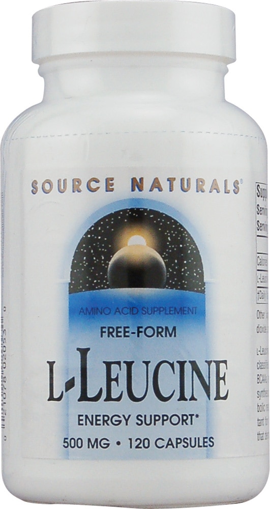 Free Form L-Leucine -- 500 mg - 120 Capsules (Капсулы) Source Naturals