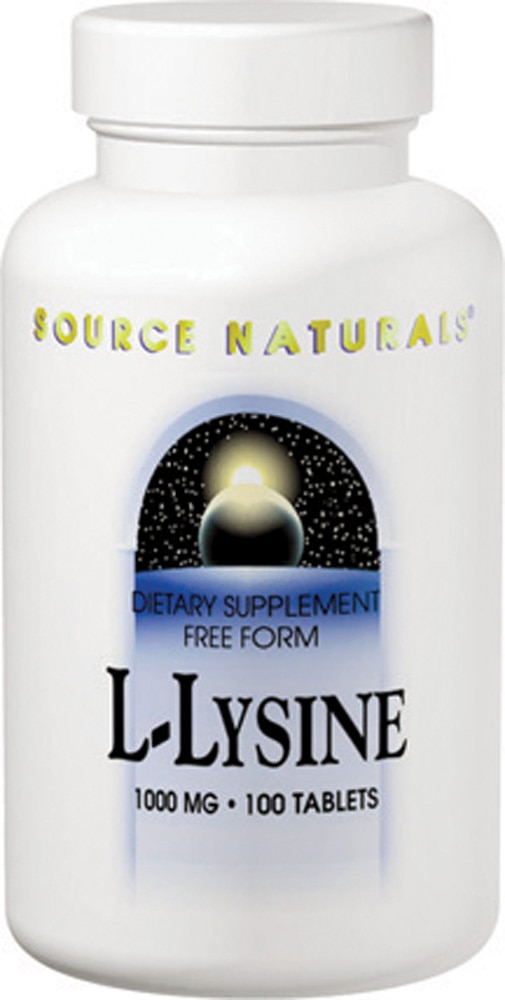 Source Naturals L-лизин в свободной форме — 500 мг — 100 капсул Source Naturals