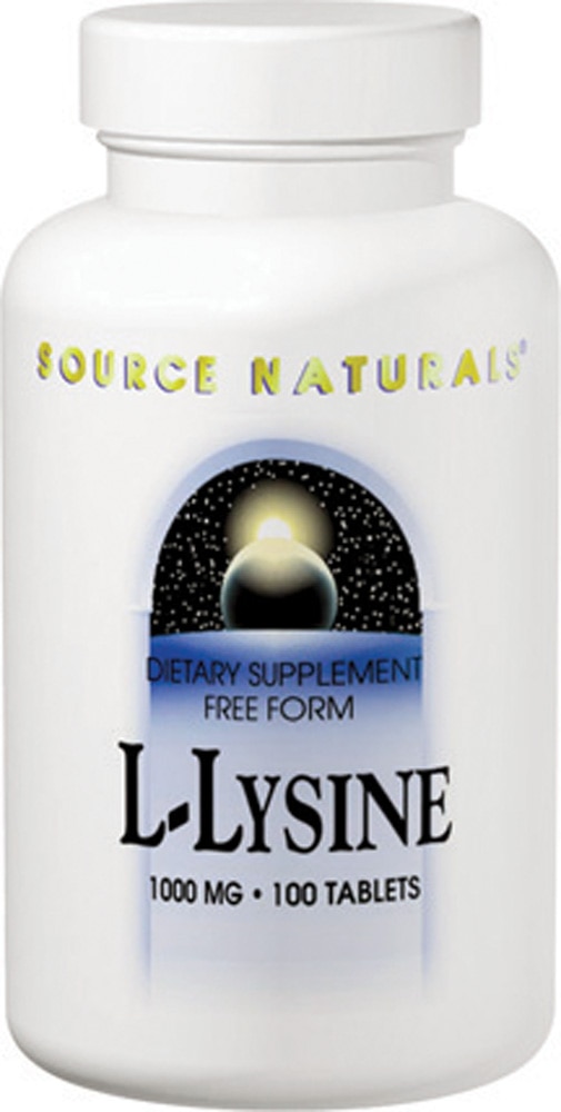 Free Form L-Lysine -- 500 mg - 100 Capsules (Капсулы) Source Naturals