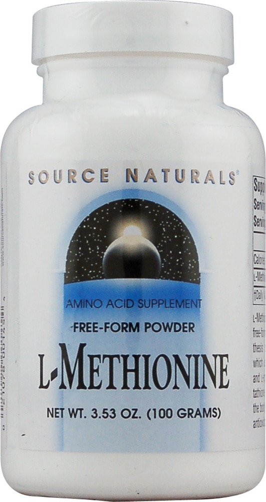 Порошок L-метионина в свободной форме от Source Naturals -- 3,53 унции Source Naturals