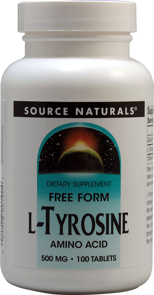 L-Тирозин - 500 мг - 100 таблеток - Source Naturals Source Naturals
