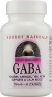 GABA - 750 мг - 45 капсул - Source Naturals Source Naturals