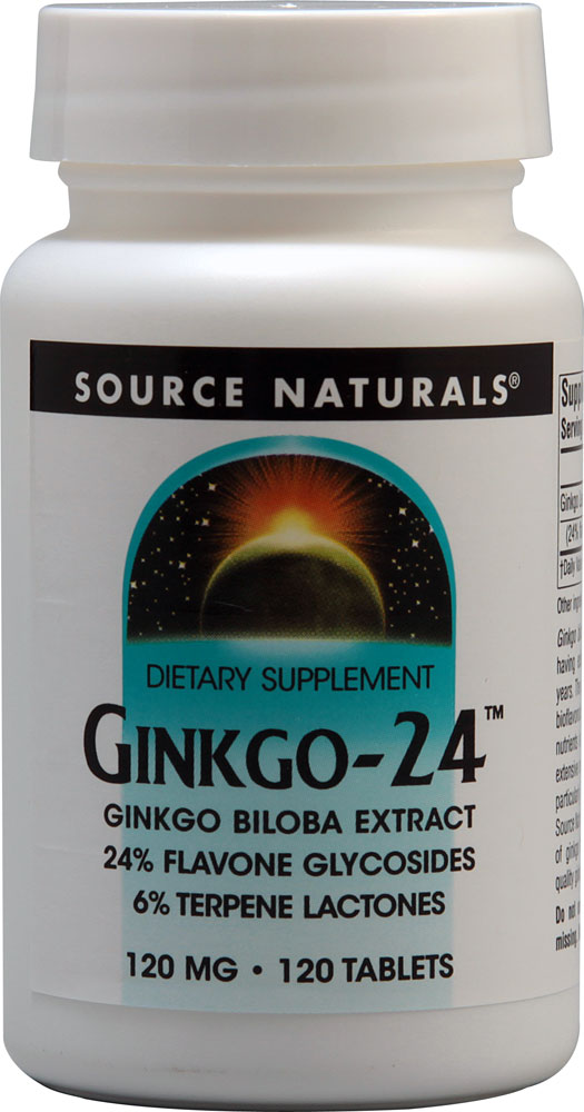 Ginkgo-24™ - 120 мг - 120 таблеток - Source Naturals Source Naturals