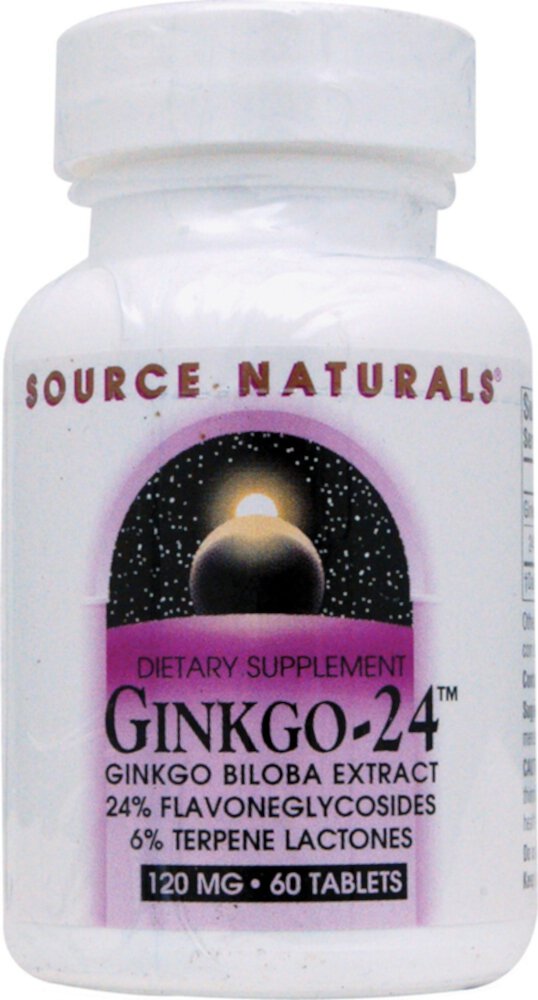 Ginkgo-24™ -- 120 mg - 60 Tablets (Таблетки) Source Naturals