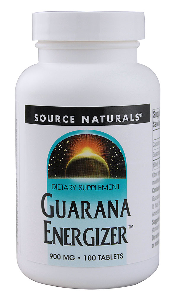 Guarana Energizer™ — 900 мг — 100 таблеток Source Naturals