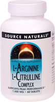 Source Naturals L-аргинин L-цитруллиновый комплекс — 1000 мг — 60 таблеток Source Naturals