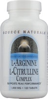 L-Arginine L-Citrulline Complex -- 1000 mg - 120 Tablets (Таблетки) Source Naturals