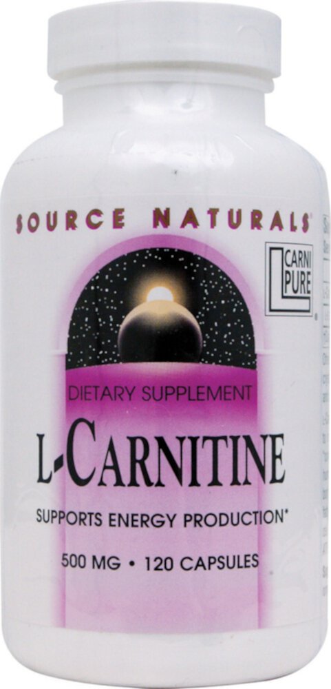 L-Carnitine -- 500 mg - 120 Capsules (Капсулы) Source Naturals