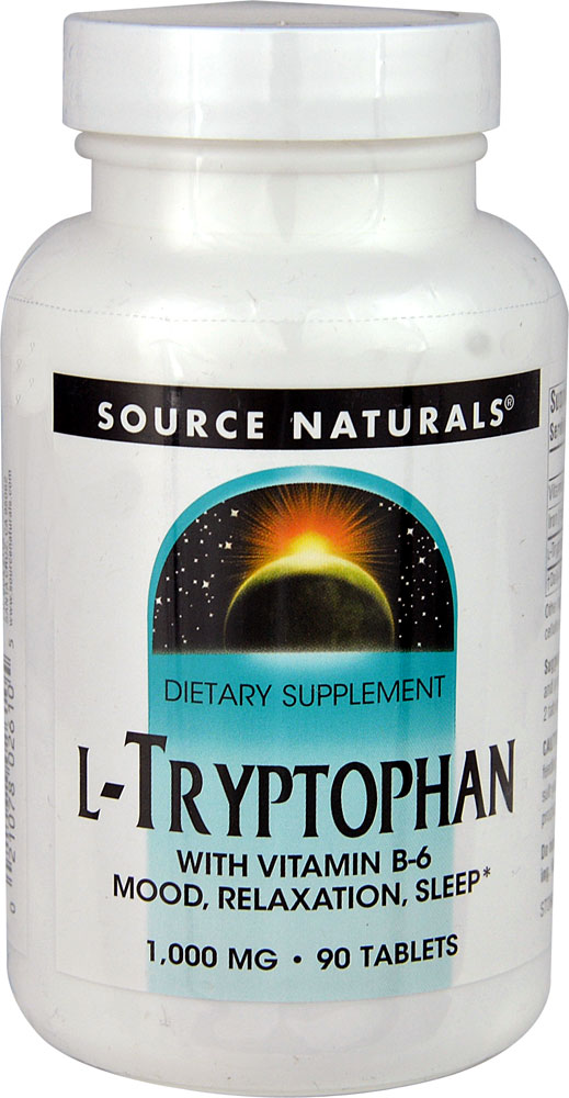 L-триптофан — 1000 мг — 90 таблеток Source Naturals