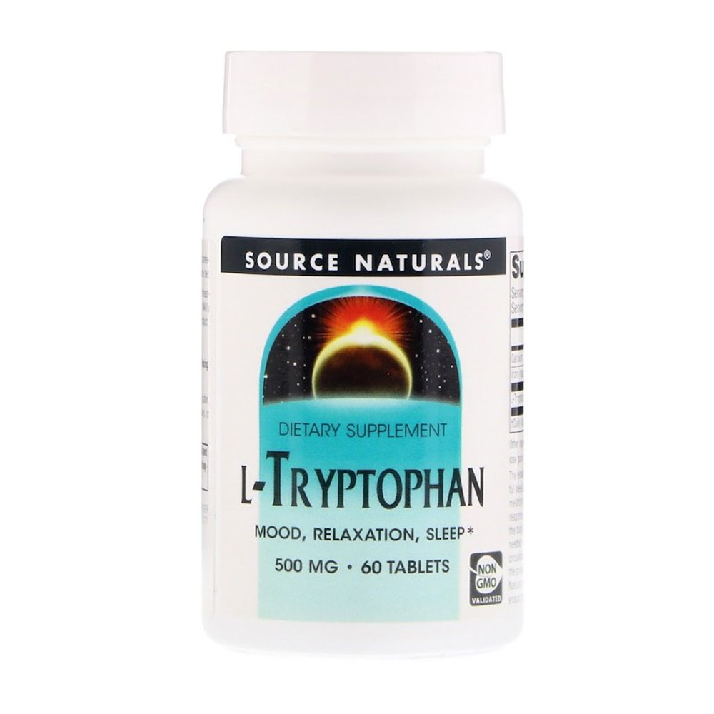 L-Tryptophan -- 500 mg - 60 Tablets (Таблетки) Source Naturals