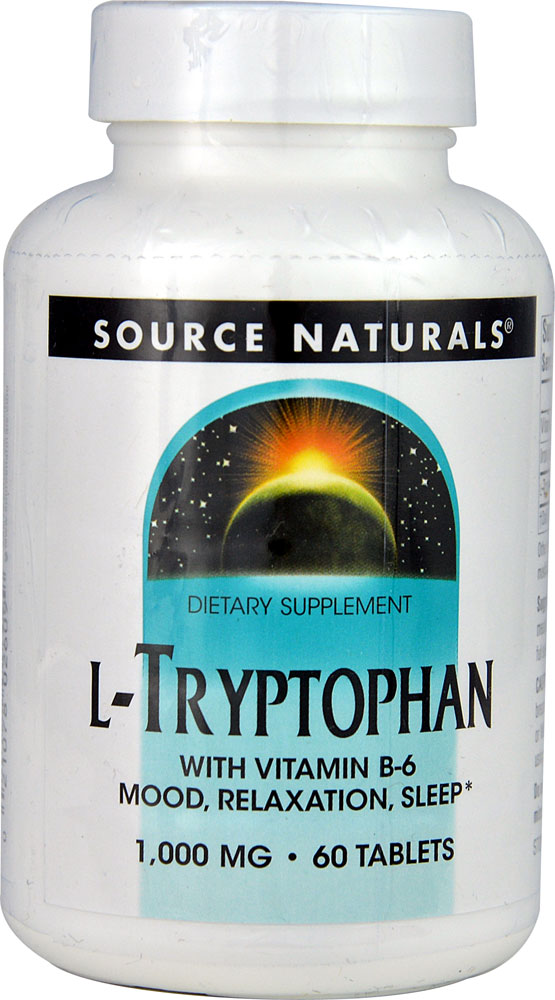 L-триптофан — 1000 мг — 60 таблеток Source Naturals