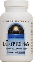 L-Tryptophan -- 500 mg - 90 Capsules (Капсулы) Source Naturals